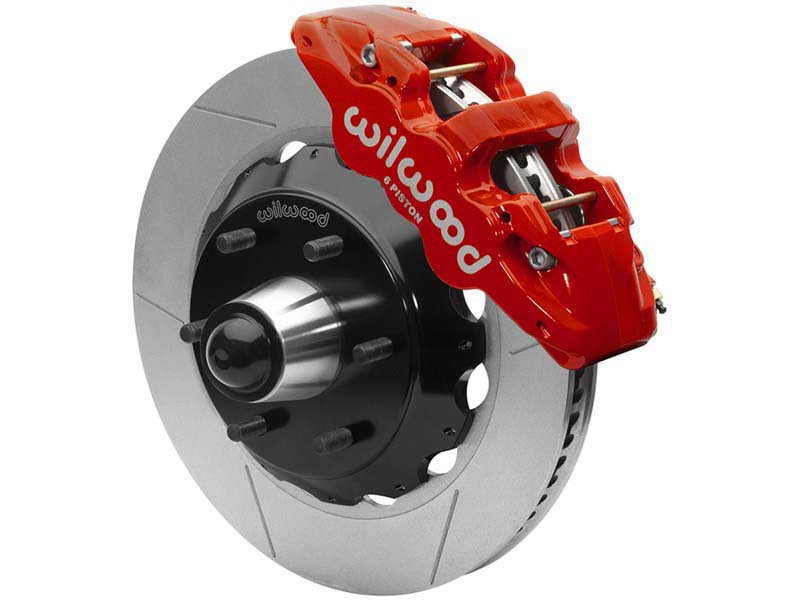 Wilwood 140-15947-R AERO6 14-in Front Big Brake Kit Slotted Red, 1963-1987 GM C10/C15 W/Drop Spindl