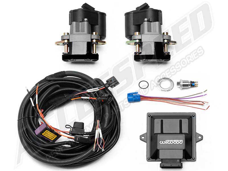 Wilwood 140-15978-BK Electronic Parking Brake retrofit Brake Kit With Black Calipers on 0.81" Rotors