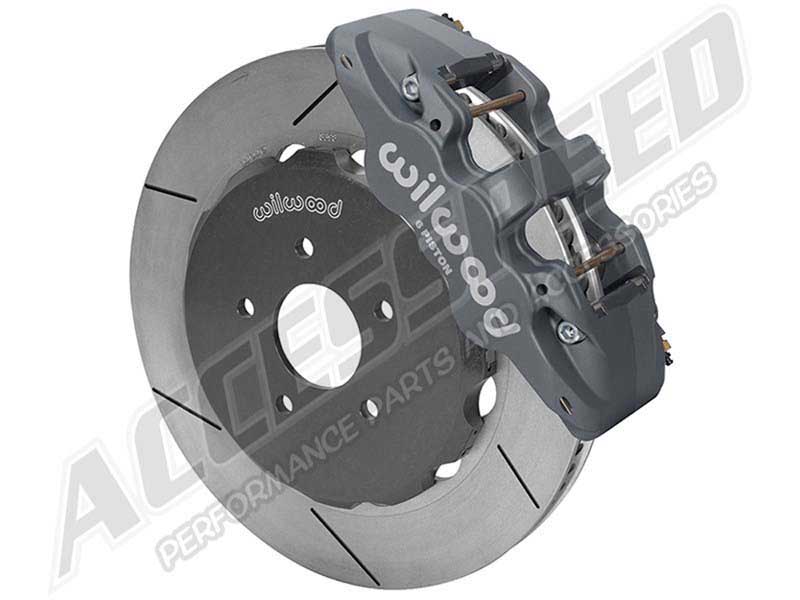 Wilwood 140-16202 AERO6-ST Front Lug Drive 14" Race Big Brake Kit, Ano Gray 1997-13 Corvette C5/C6