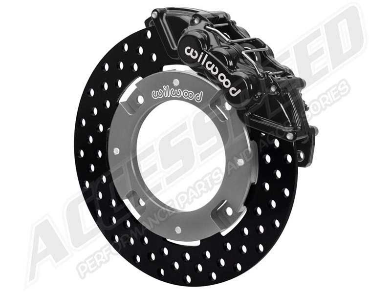 Wilwood 140-16628-D Front UTV6 Big Brake Kit, Black, Drilled Rotors, 2017-2023 Can-Am Maverick X3