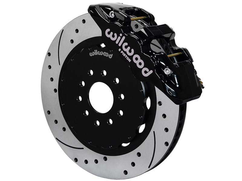 Wilwood 140-16780-D AERO6 14" Front Big Brake Kit, Black, Drilled, 1973-1987 C10/C15 w/DSE Spindle