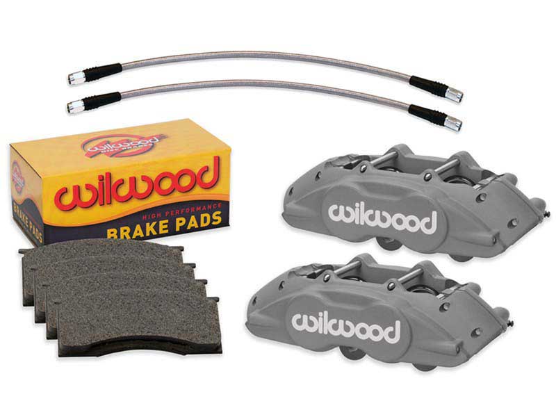 Wilwood 140-16799 Gray D11 Front Caliper Kit, 1965-1967 Mustang Cougar Fairlane Ranchero Falcon