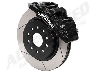 Wilwood 140-16807 AERO6-DM Front 13.38" Big Brake Kit Black Slotted for 2010-2014 F150 SVT Raptor