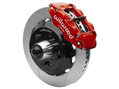 Wilwood 140-16908-R FNSL6R 13" Front Brake Kit Slotted Red 1955-1957 Chevy w/WWE Tri Five ProSpindle