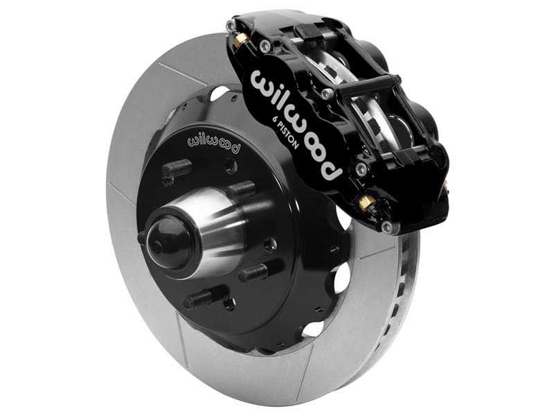 Wilwood 140-16908 FNSL6R 13" Front Brake Kit Slotted Black for 55-57 Chevy w/WWE Tri Five ProSpindle