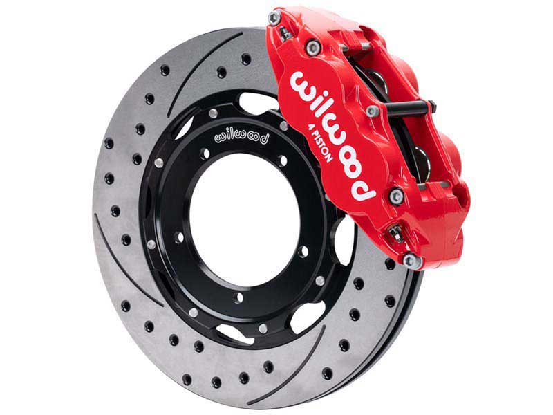 Wilwood 140-16937-DR FNSL4R Front Kit, 12.19", Drilled, Red for 1969-1974 Porsche 911 w/3" MT