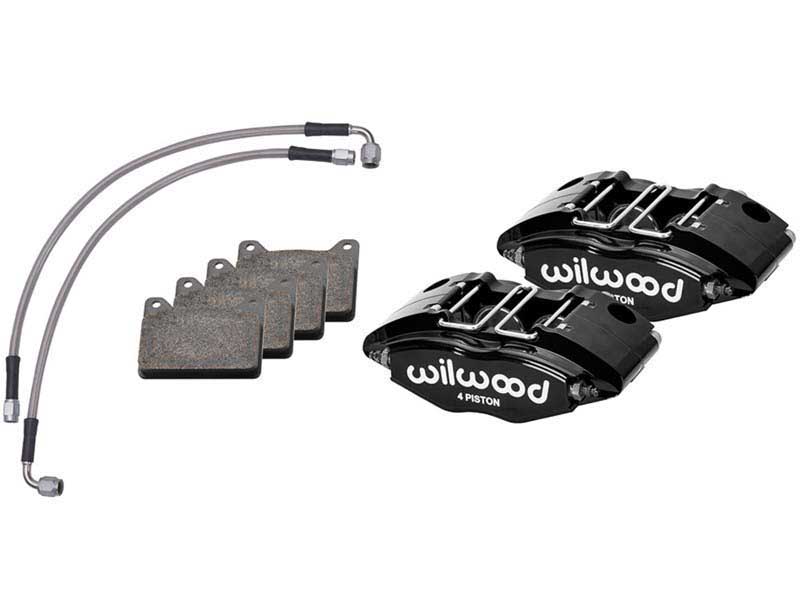 Wilwood 140-17019 Powerlite Front Caliper Kit w/Brake Lines, Black for 1969-1974 Porsche 911 w/3" MT