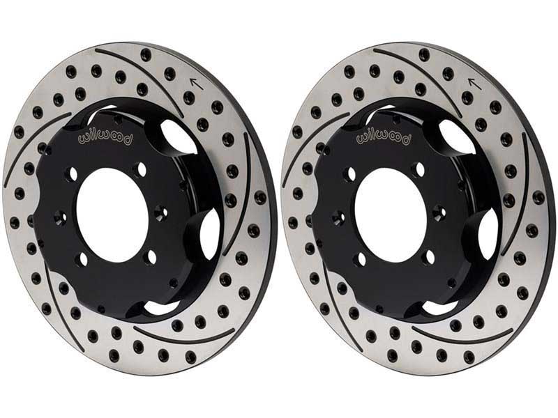 Wilwood 140-17644-D Rear Drilled Rotor Upgrade Kit for 2001-2005 Mazda Miata NB W/Sport Suspension