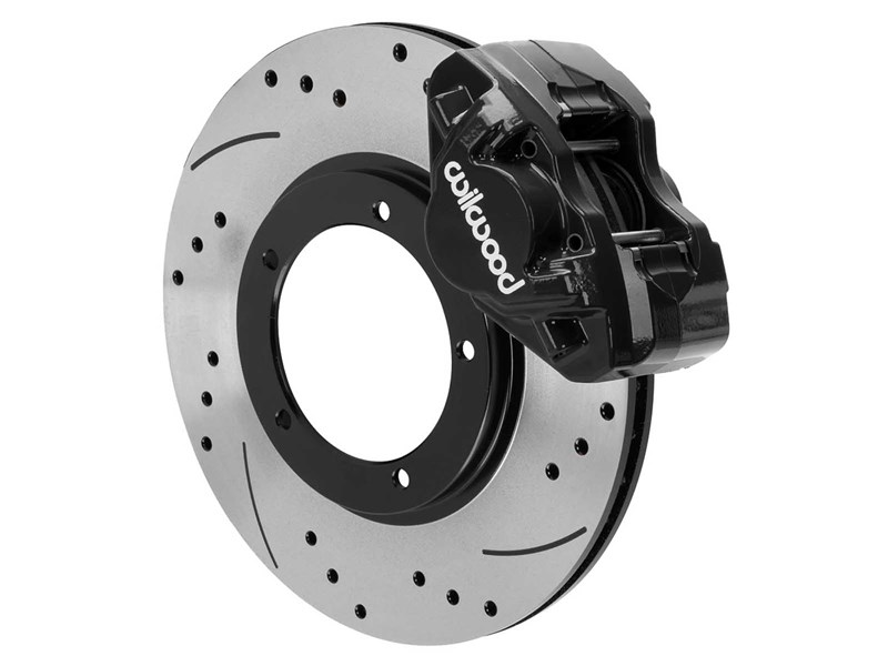 Wilwood 140-17652-D D31 11" Front Brake Kit W/Lines, Black, Drilled 1969-74 Porsche 911 W/3.00 Mount