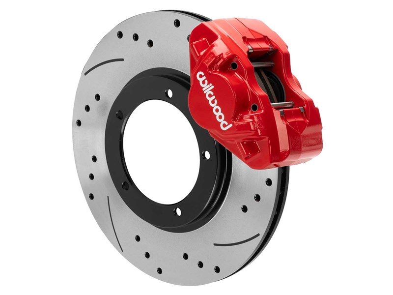 Wilwood 140-17652-DR D31 11" Front Brake Kit W/Lines, Red, Drilled 1969-74 Porsche 911 W/3.00 Mount