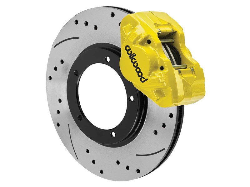 Wilwood 140-17652-DY D31 11" Front Brake Kit W/Lines, Yellow, Drilled 1969-74 Porsche 911 W/3.00 Mnt