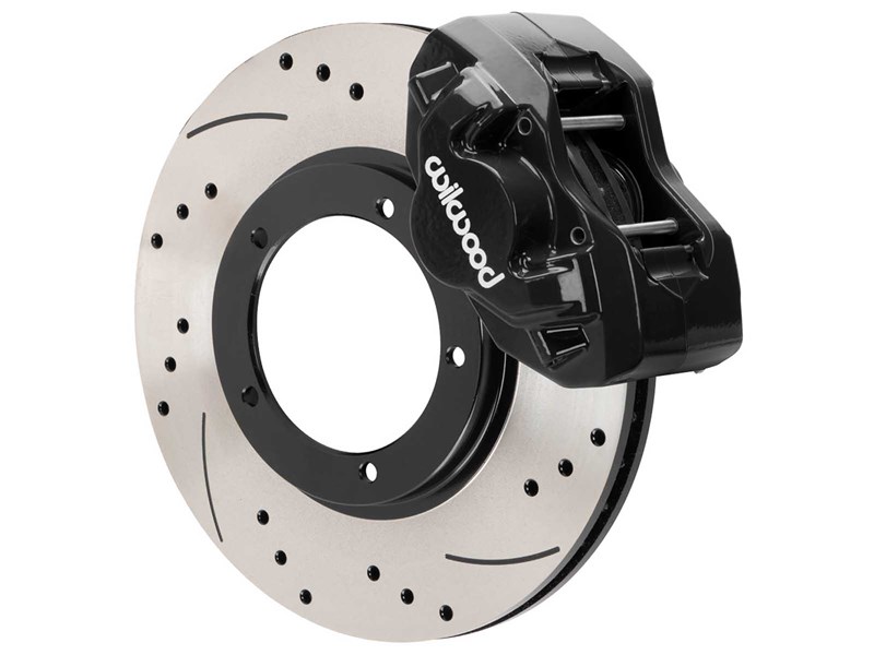 Wilwood 140-17653-D D45 11" Front Brake Kit W/Lines, Black, Drilled, 1975-83 Porsche 911 W/3.00 Mnt