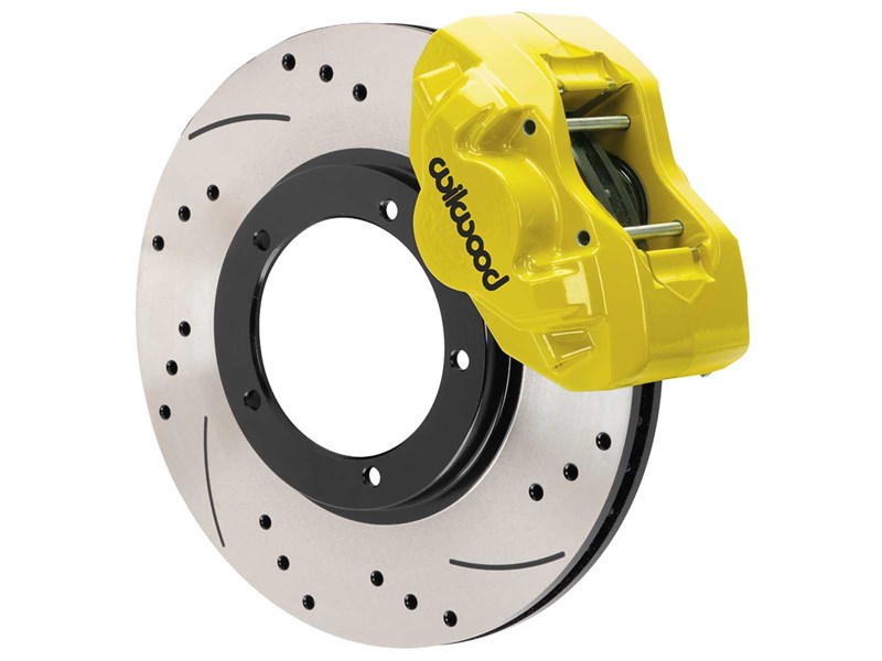 Wilwood 140-17654-DY D45 11" Front Brake Kit W/Lines, Yellow, Drilled 1984-89 Porsche 911 W/3.50 Mnt