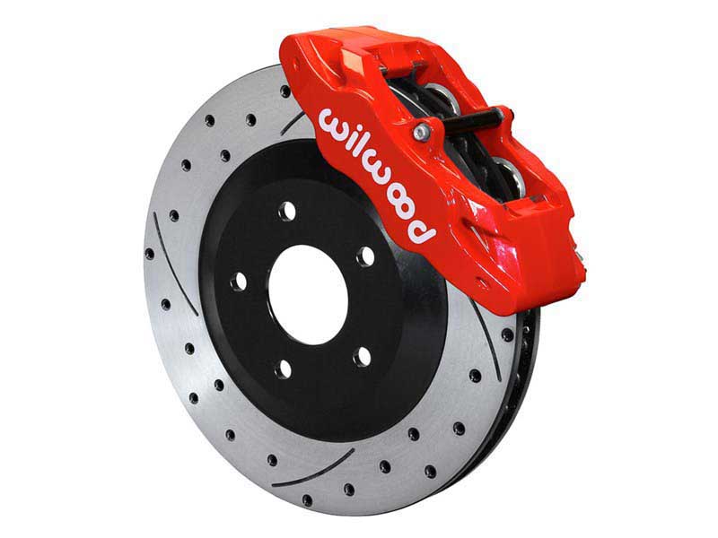 Wilwood 140-17671-DR SLC56 Front Caliper & Rotor Kit with Lines, Red, 2005-2013 Corvette C6