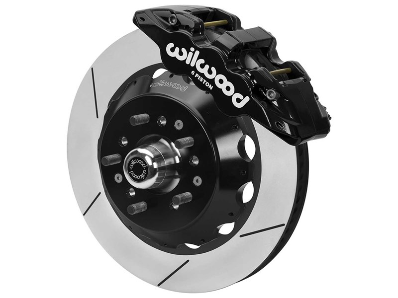Wilwood 140-17737 AERO6 14" Front Big Brake Kit, Black, Slotted for 1965-1968 Impala Drum