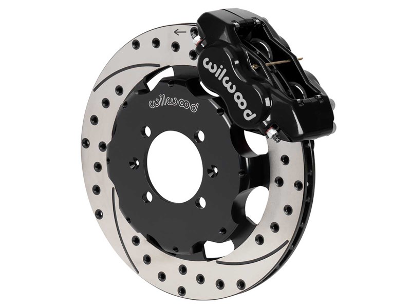 Wilwood 140-17935-D Dynalite 11.75" Front Brake Kit W/Lines, Black, Drilled, 1990-2005 Mazda Miata