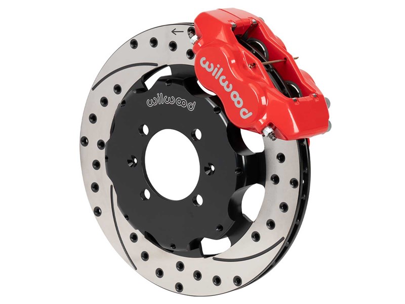 Wilwood 140-17937-DR Dynalite 11.75" Front Brake Kit W/Lines, Red, Drilled for 2016-up Mazda Miata
