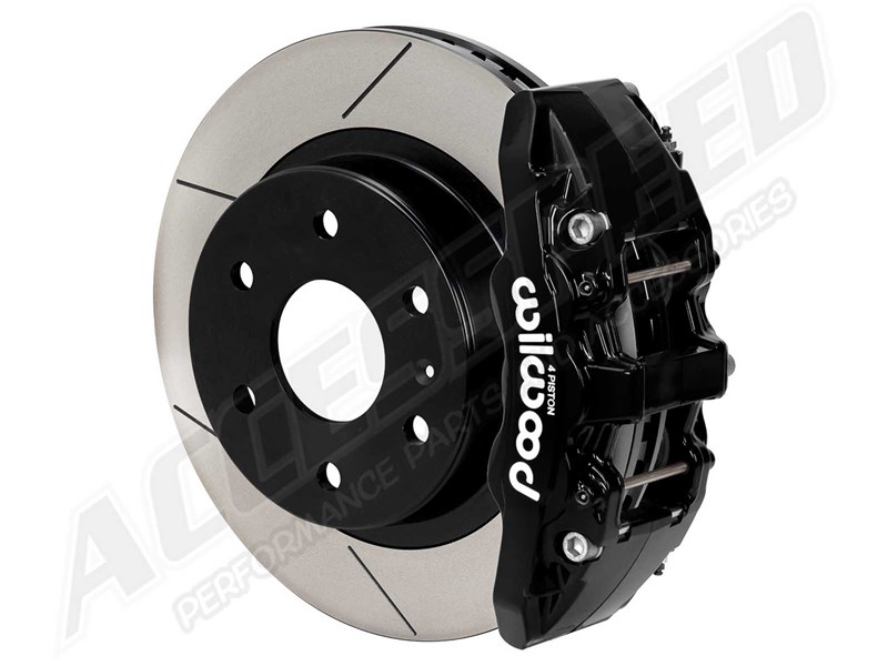 Wilwood 140-17956 AERO4-DM Rear 13.25" Big Brake Kit Black Slotted for 2022-2024 MBZ Sprinter 2500