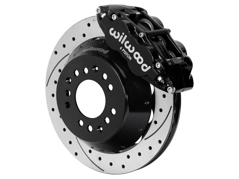 Wilwood 140-17986-D SL6R 14" Front Brake Kit Drilled Art Morrison, Roadster Shop Wilwood Spindles
