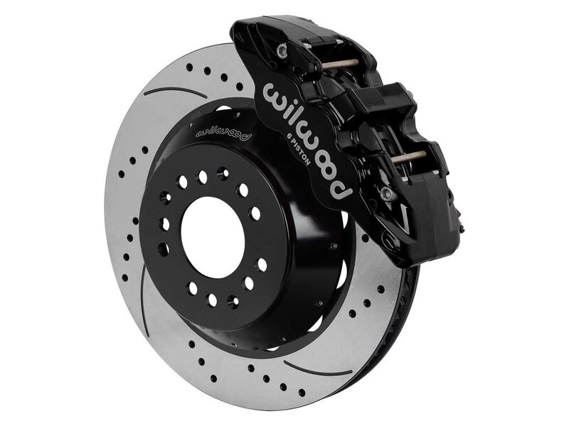 Wilwood 140-17987-D AERO6 14" Front Brake Kit Drilled Art Morrison, Roadster Shop Wilwood Spindles