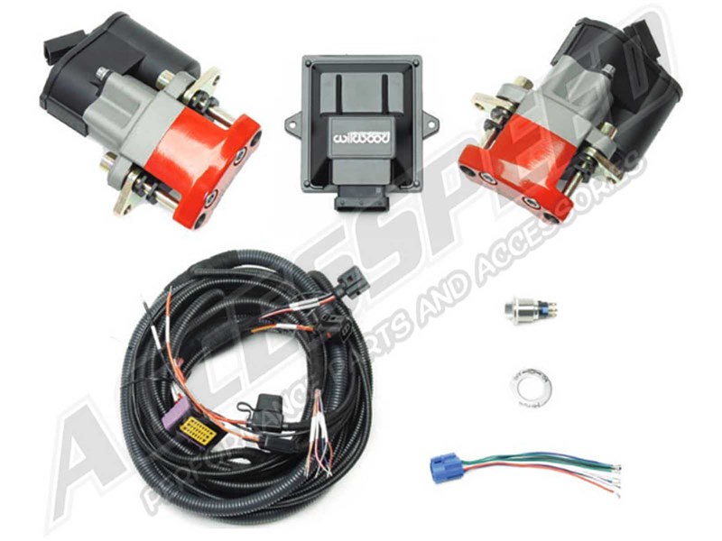 Wilwood 140-18030-RD EPB Parking Brake Caliper Kit W/Switch Harness Controller for .39" Rotor, Red