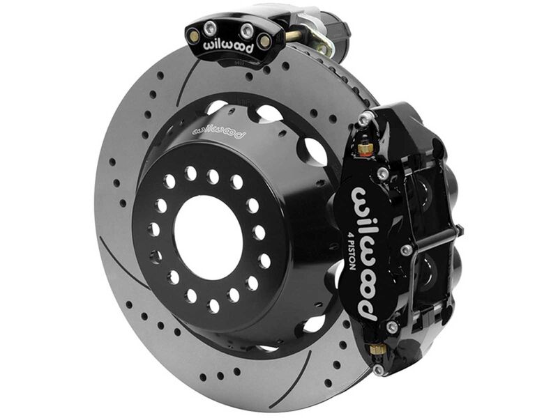 Wilwood 140-18152-D SL4R Rear 12.88" EPB Brake Kit, Drilled, Black, Big Ford New Style 2.5" OS 6 Lug
