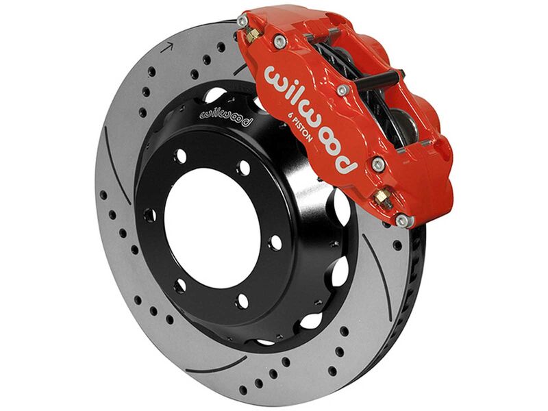 Wilwood 140-18154-DR FNSL6R Front 12.19" Big Brake Kit, Drilled, Red for 1971-1991 GM Blazer 4x4