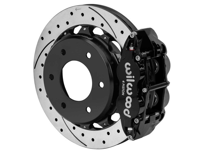 Wilwood 140-18160-D FNSL4R Rear 12.88" Brake Kit, Drilled, Black for 1971-1991 Blazer 4x4 2.46" OS