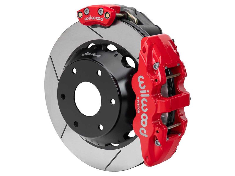 Wilwood 140-18163-R AERO4 Rear 14" EPB Big Brake Kit, Red for 1971-1991 GM Blazer 4x4 2.46" Offset