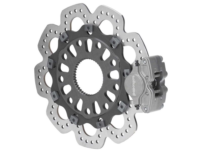 Wilwood 140-18215 GP200 Sprint Right Rear Brake Kit, 10.50" Scalloped Steel Rotor