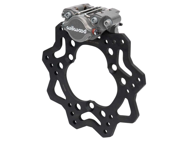 Wilwood 140-18222 Dynapro Single Left Front Sprint Brake Kit, 3.25-Mount 3-Lug 10.2" Scalloped Rotor