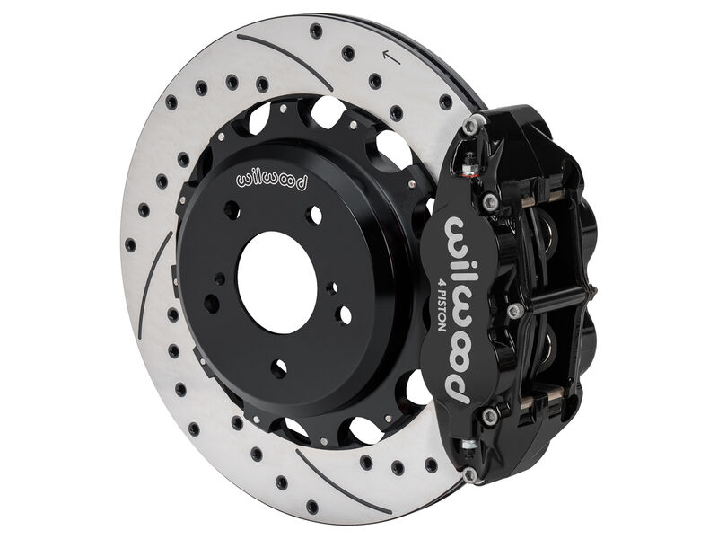 Wilwood 140-18274-D FNSL4R Rear 13.50" Big Brake Kit, Drilled, Black for 1989-2002 Nissan Skyline