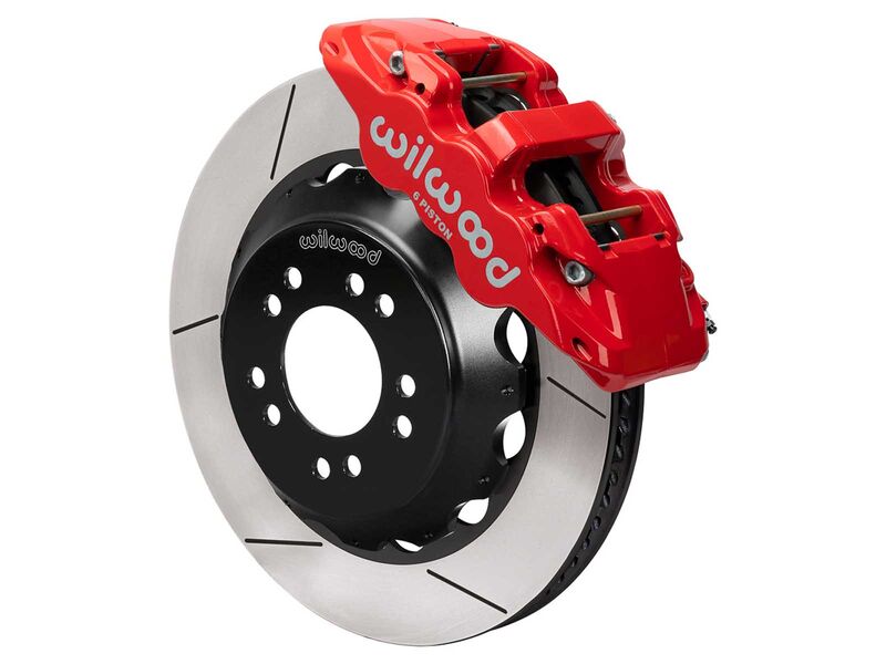 Wilwood 140-18367-R AERO6 Front 14" Big Brake Kit-Red for Roadster Shop Mustang II Spindle