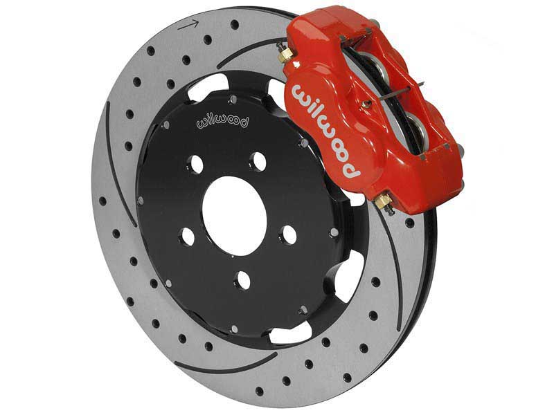 Wilwood 140-6376-DR Dynalite 12.19" Front Big Brake Kit, Drilled, Red, Neon SRT-4 & PT Cruiser