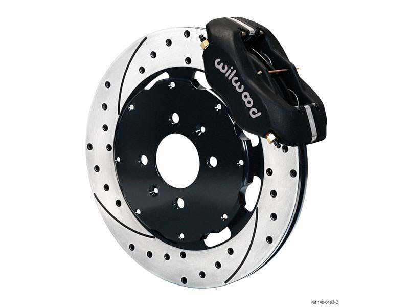 Wilwood 140-7015-D Black Forged Dynalite Drilled Front Big Brake Kit 2002-2006 Mitsubishi Lancer