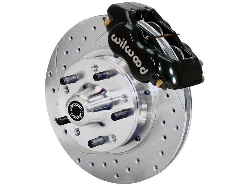 Wilwood 140-7676-Z Dynalite 12.19" Front Hub Brake Kit, Zinc Plated, Black, 1955-1957 Chevrolet
