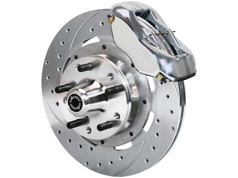 Wilwood 140-7676-ZP Dynalite 12.19" Front Hub Brake Kit, Zinc Plated, Polished, 1955-1957 Chevrolet