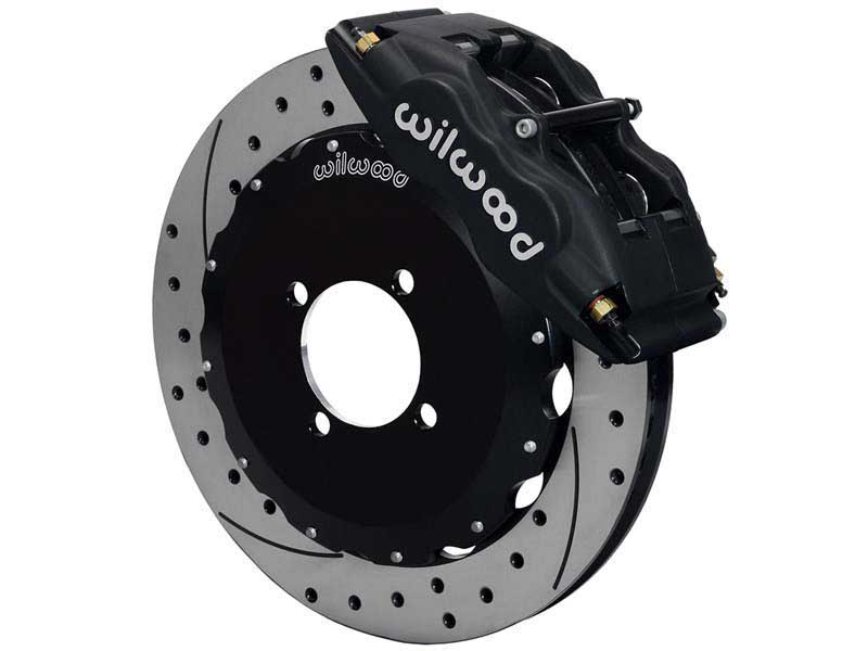 Wilwood 140-8335-D Superlite 4 Front 13" Big Brake Kit, Drilled, Black, 2000-05 Echo, 2004-06 Scion