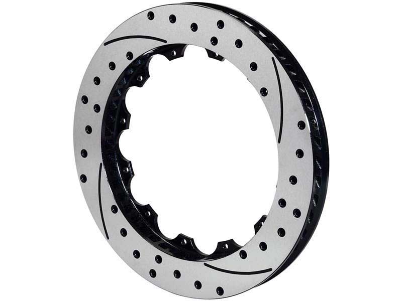 Wilwood 160-11309-BK SRP Drilled Brake Rotor, SV-72 Iron, BLK, RH 14.25 x 1.10 - 12 on 8.75"