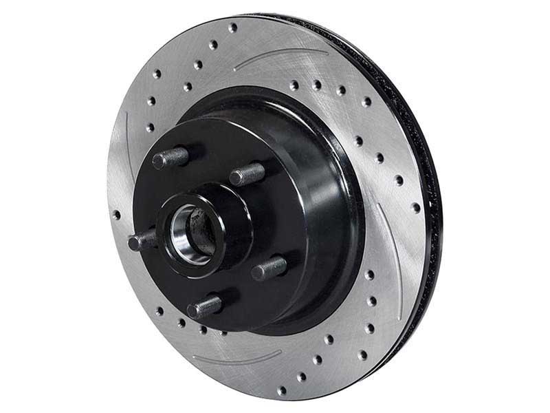 Wilwood 160-14325-BK Drilled Brake Rotor with Hub & Studs 11.29 x 0.94, 5x4.50, RH 1970-1973 Mustang