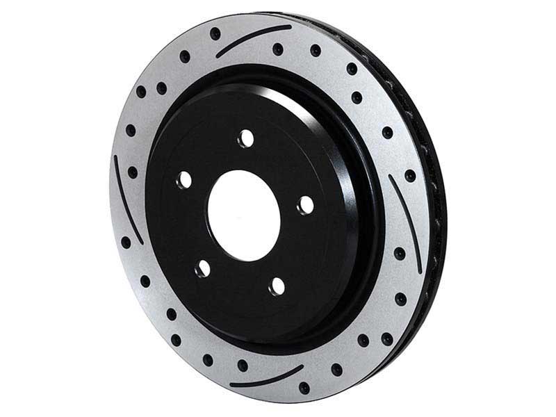 Wilwood 160-15514-BK SRP Drilled Brake Rotor, 1.75" Offset, BLK 12.19 x 1.10 - 5x4.50/4.75"
