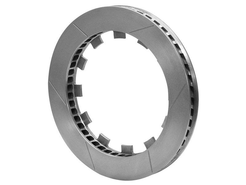 Wilwood 160-16535 GT 48 Curved Vane Slotted Rotor, Dynamic 12 Lug x 7.77 Snap Ring Left-Hand Spec 37