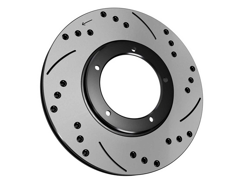 Wilwood 160-16694-BK SRP Vented Drilled & Slotted 5 x 4.961 Left-Hand Rotor