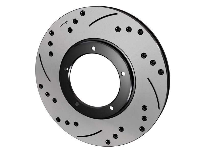 Wilwood 160-16697-BK Brake Rotor, 0.44 Offset, SRP Drilled, Black, Left-Hand, 11.10 x 0.95- 5x5.118