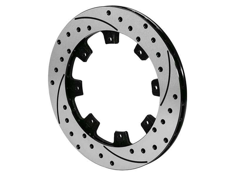 Wilwood 160-7105-BK SRP Drilled Brake Rotor, Ultralite UL32 Iron, BLK, RH 12 x .810 - 8 on 7.62"