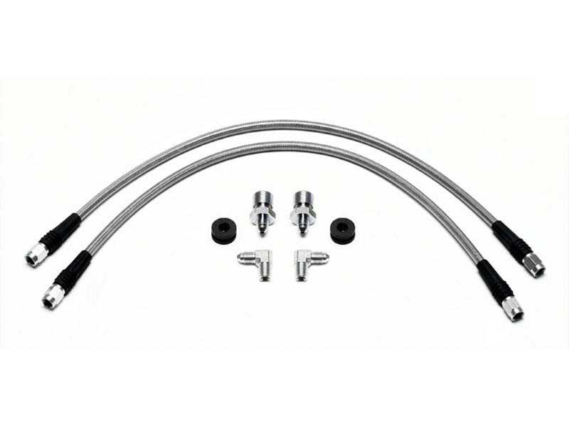 Wilwood 220-11237 Flexline 22 inch Stainless Braided Brake Lines, 3/8-24 to 90 Degree