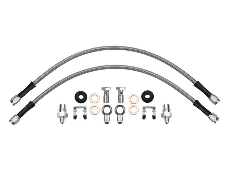 Wilwood 220-17550 Flexline Brake Line Kit, 16in., -3 Male TO M10-1.0 BF to M10 Banjo