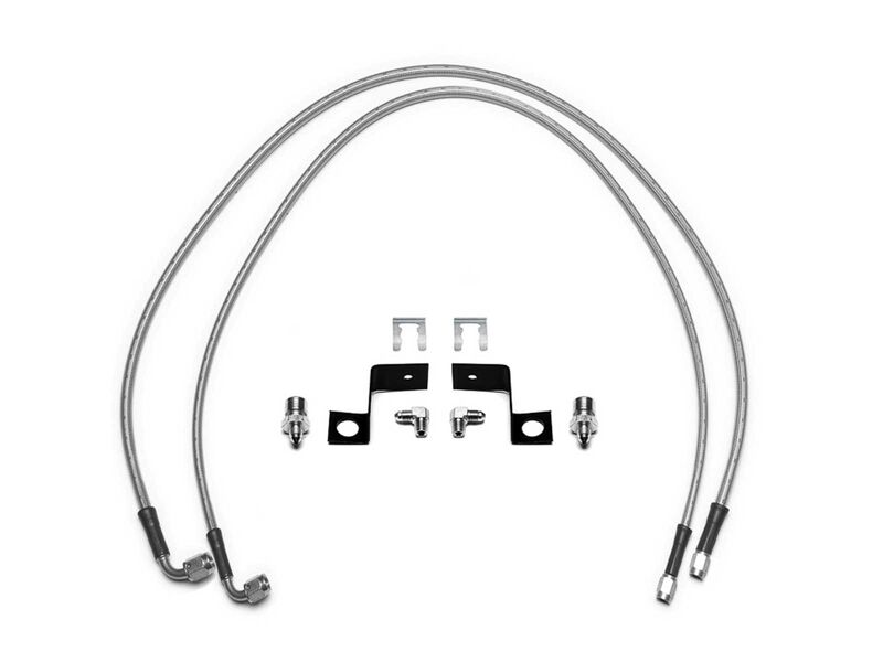 Wilwood 220-17924 Flexline Brake Line Kit, 33 inch, -3, M15-1.0 IF, 1/8 NPT 90 Degree