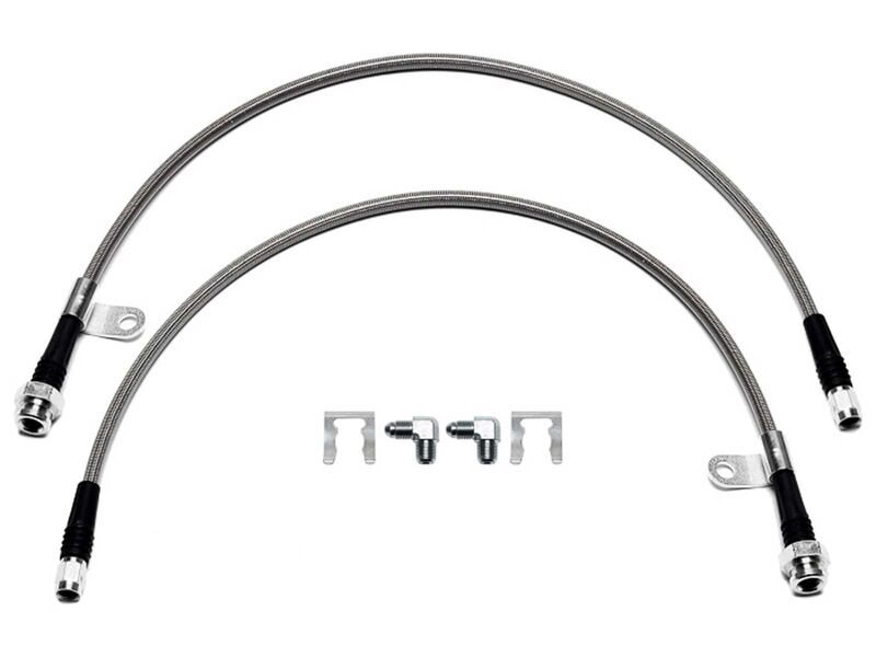 Wilwood 220-18241 Flexline Brake Line Kit, 23 inch, -3, M10x1.0 IF, 90 Deg 1/8-27, with Bracket