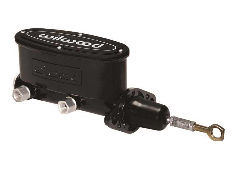 Wilwood 260-12900-BK Tandem Aluminum Master Cylinder W/Pushrod, 7/8" Bore, Black, 1965-1972 Mustang